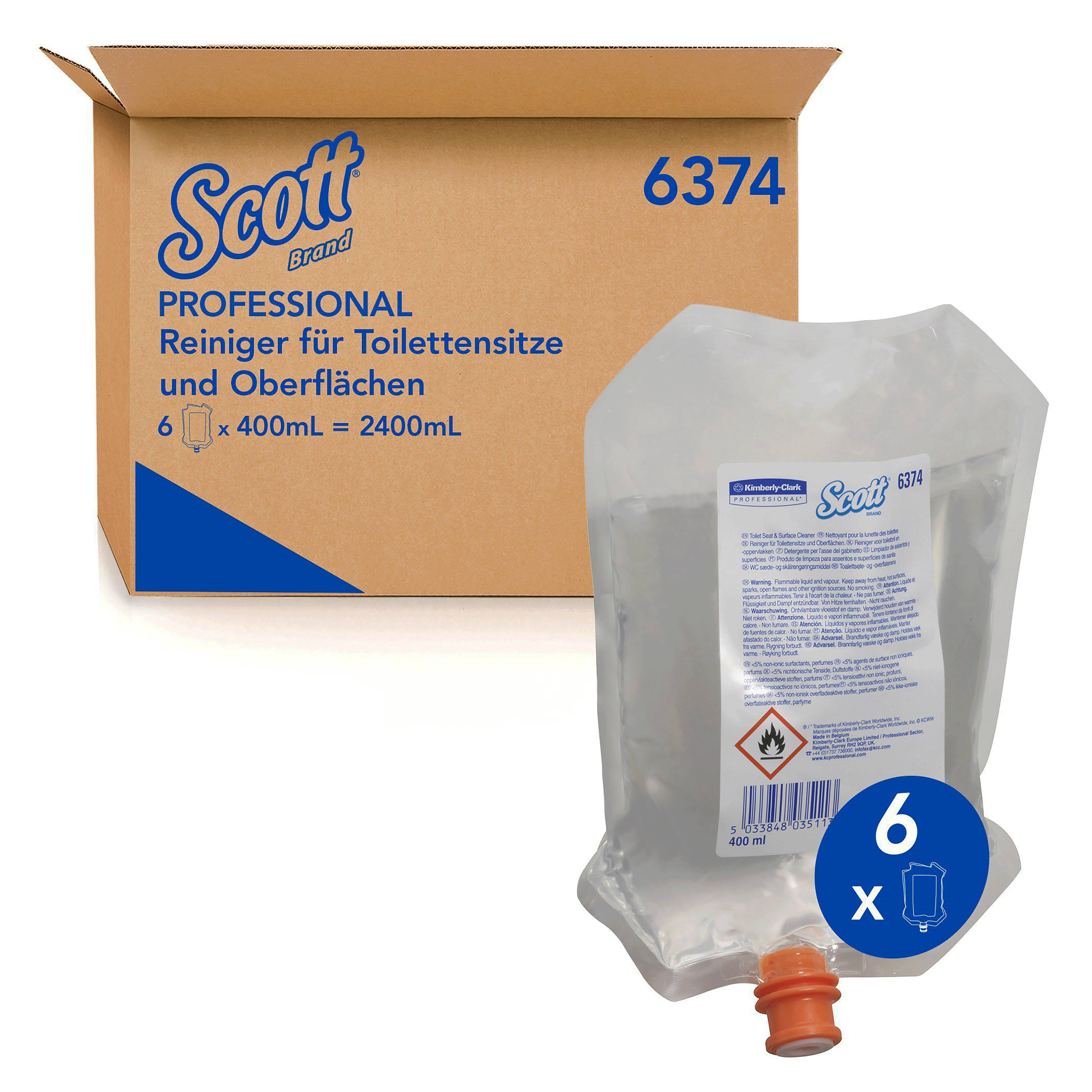 Scott Reiniger für Toilettensitze & Oberflächen - 6x400 ml