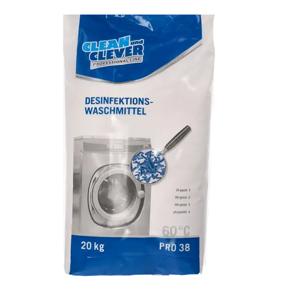 Ein Bild von CLEAN and CLEVER PROFESSIONAL Desinfektionswaschmittel PRO38 - 20 kg