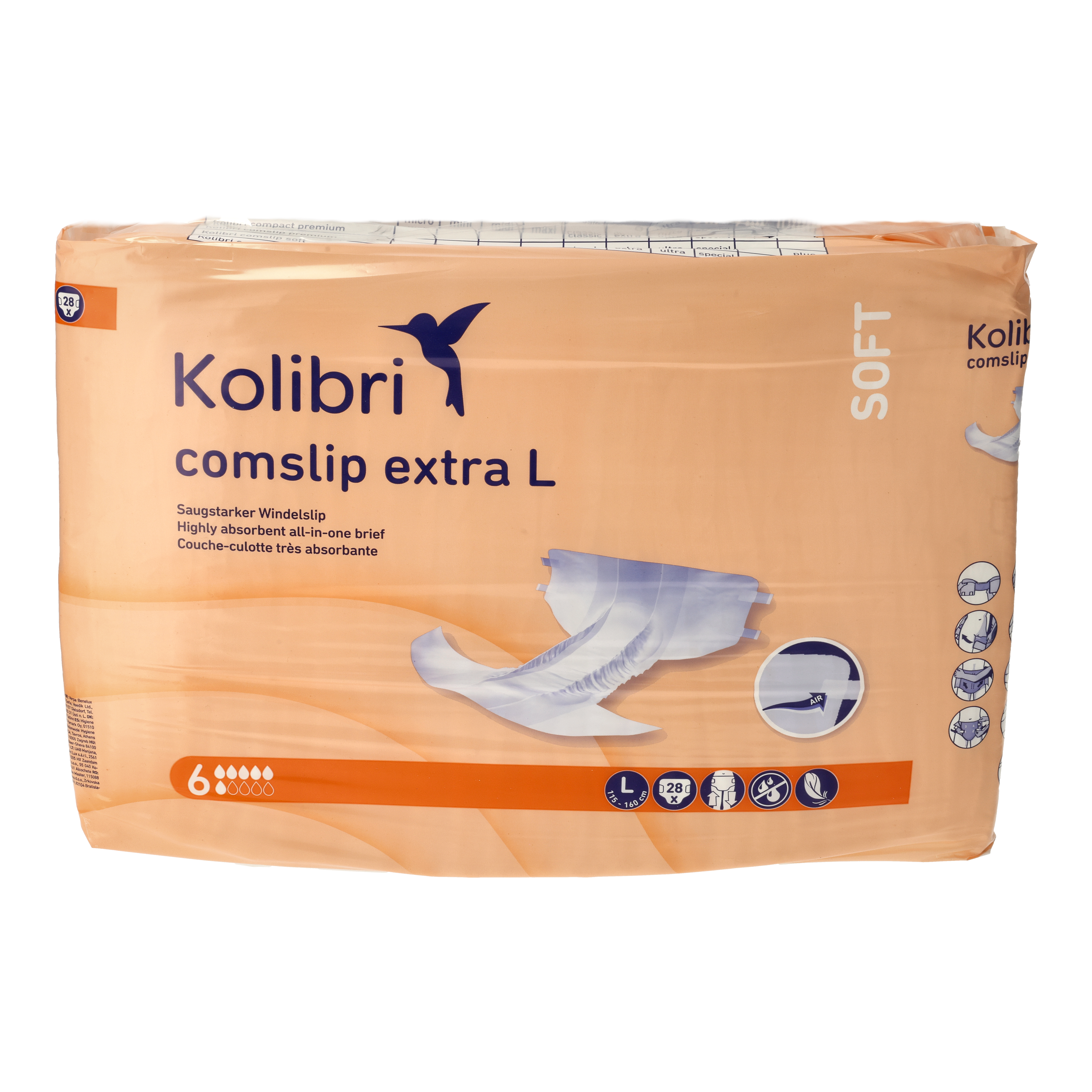 Ein Bild von Kolibri comslip SOFT Extra Windelslip - L