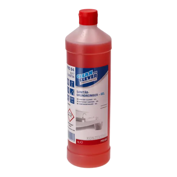 CLEAN and CLEVER PROFESSIONAL Sanitärgrundreiniger-GEL PRO84 - 1 Liter