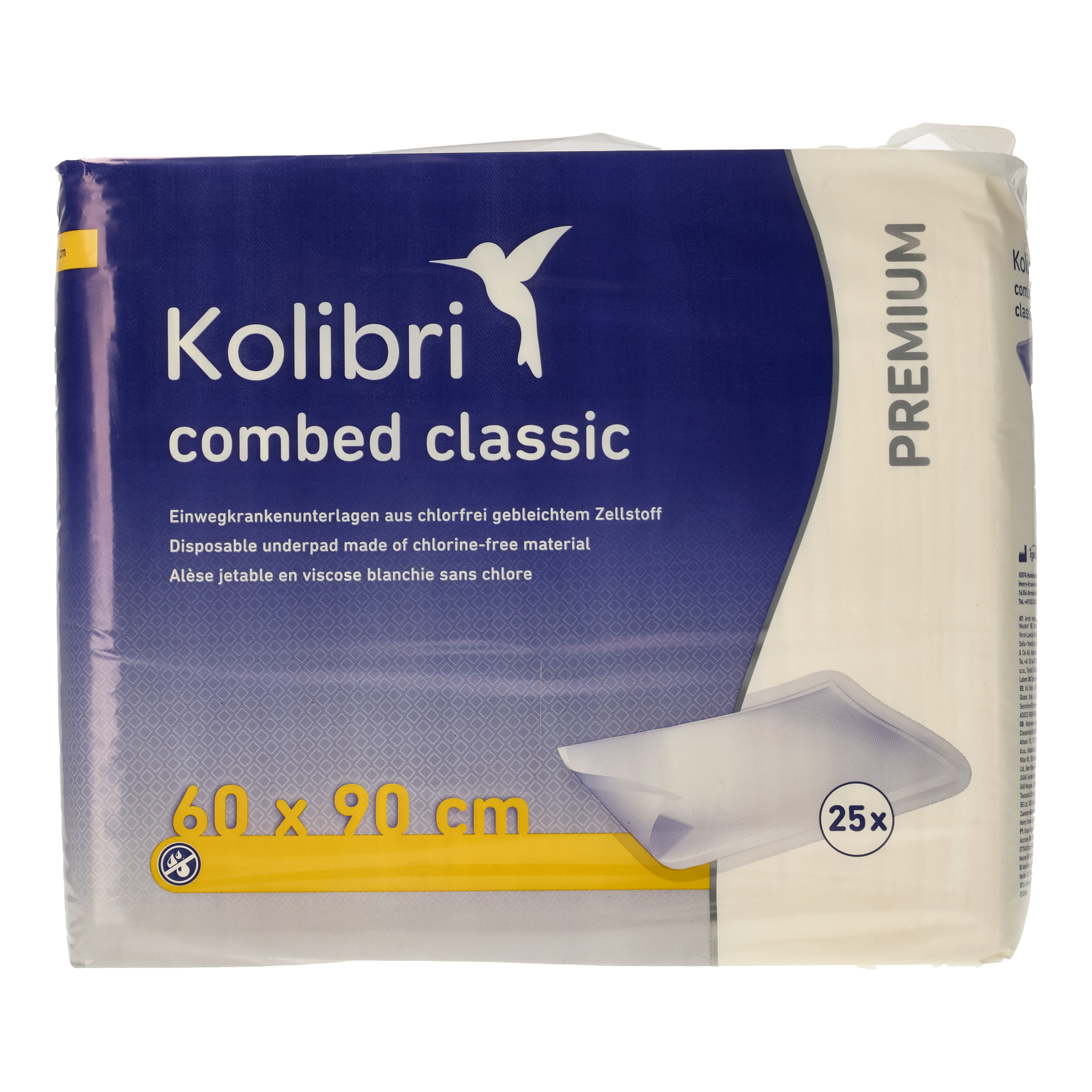 Ein Bild von Kolibri combed PREMIUM classic Krankenunterlage - 60 x 90 cm