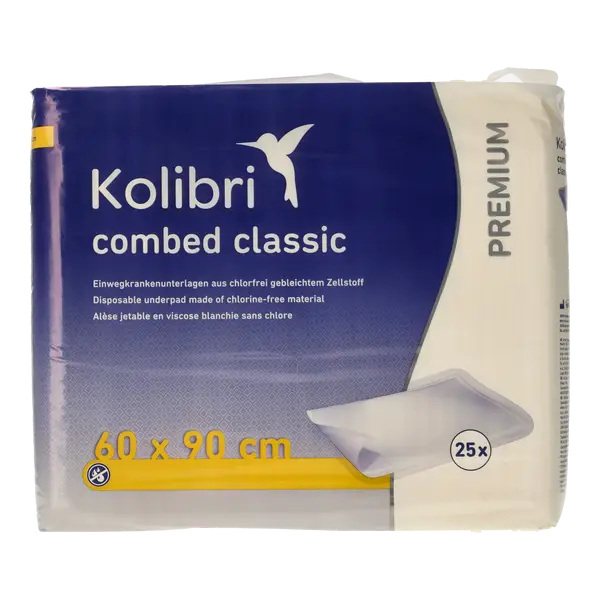 Kolibri combed PREMIUM classic Krankenunterlage - 1100 ml