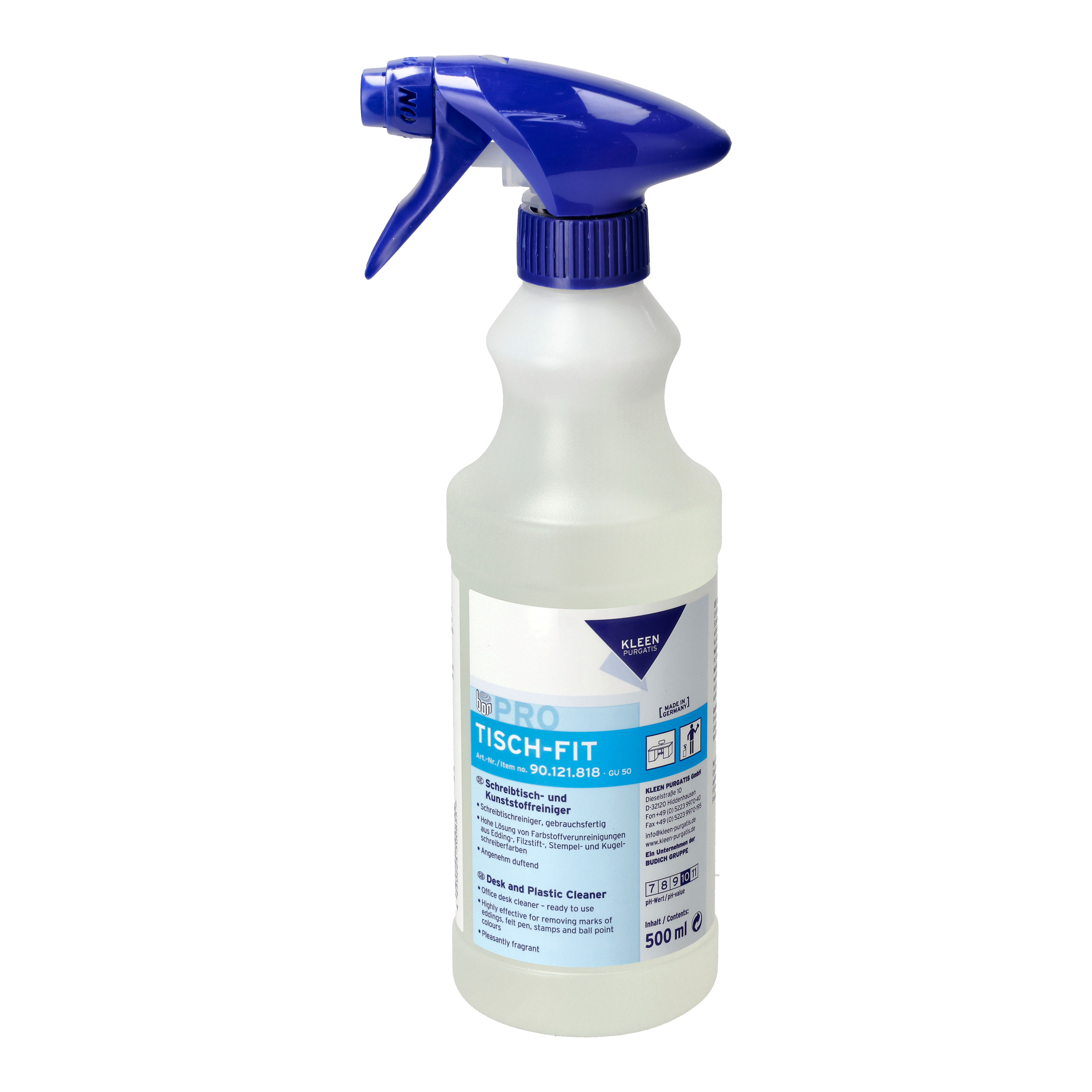 Ein Bild von Kleen Purgatis Tisch Fit Glas-/Spezialreiniger - 500 ml