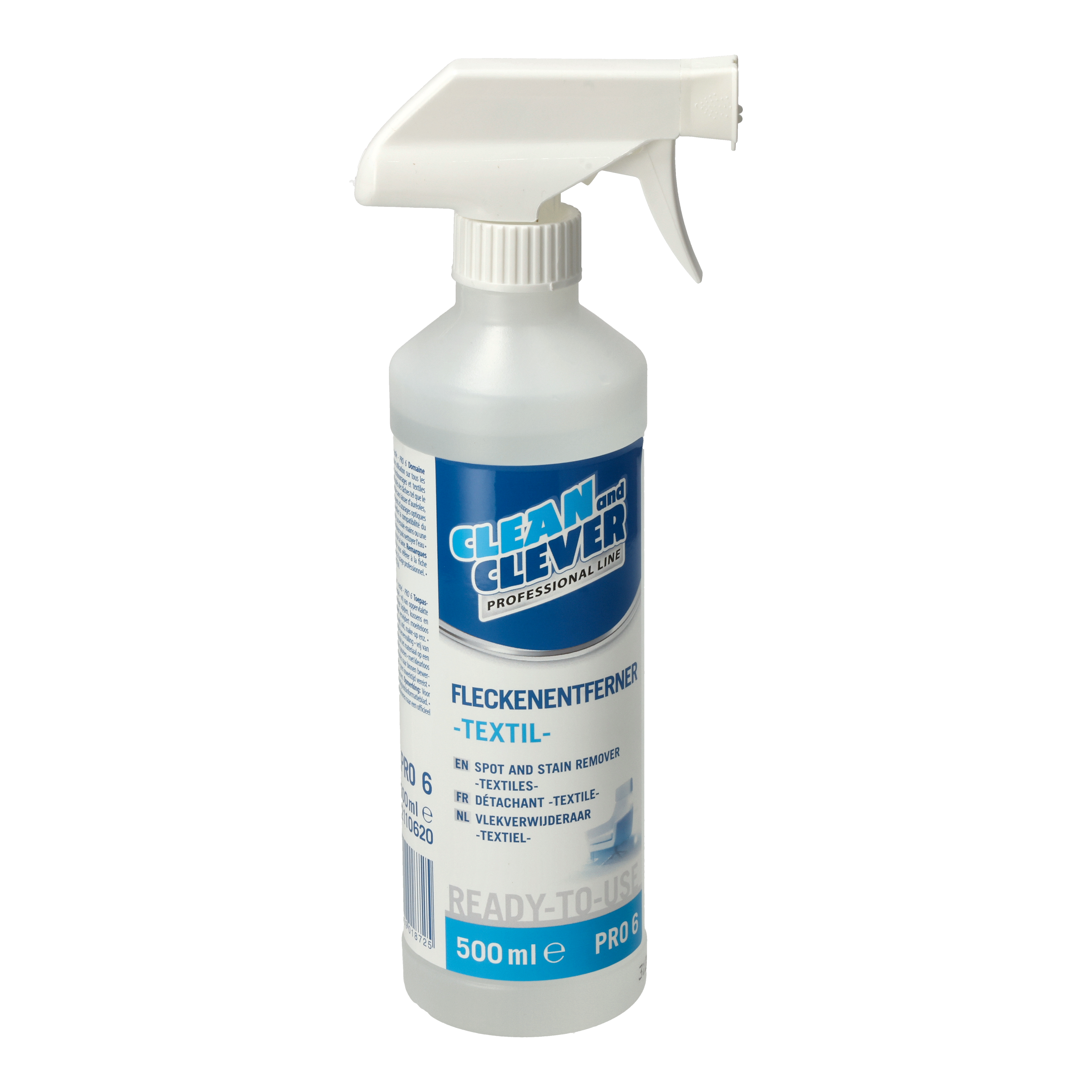 Ein Bild von CLEAN and CLEVER PROFESSIONAL Fleckenentferner Textil PRO 6 - 500 ml