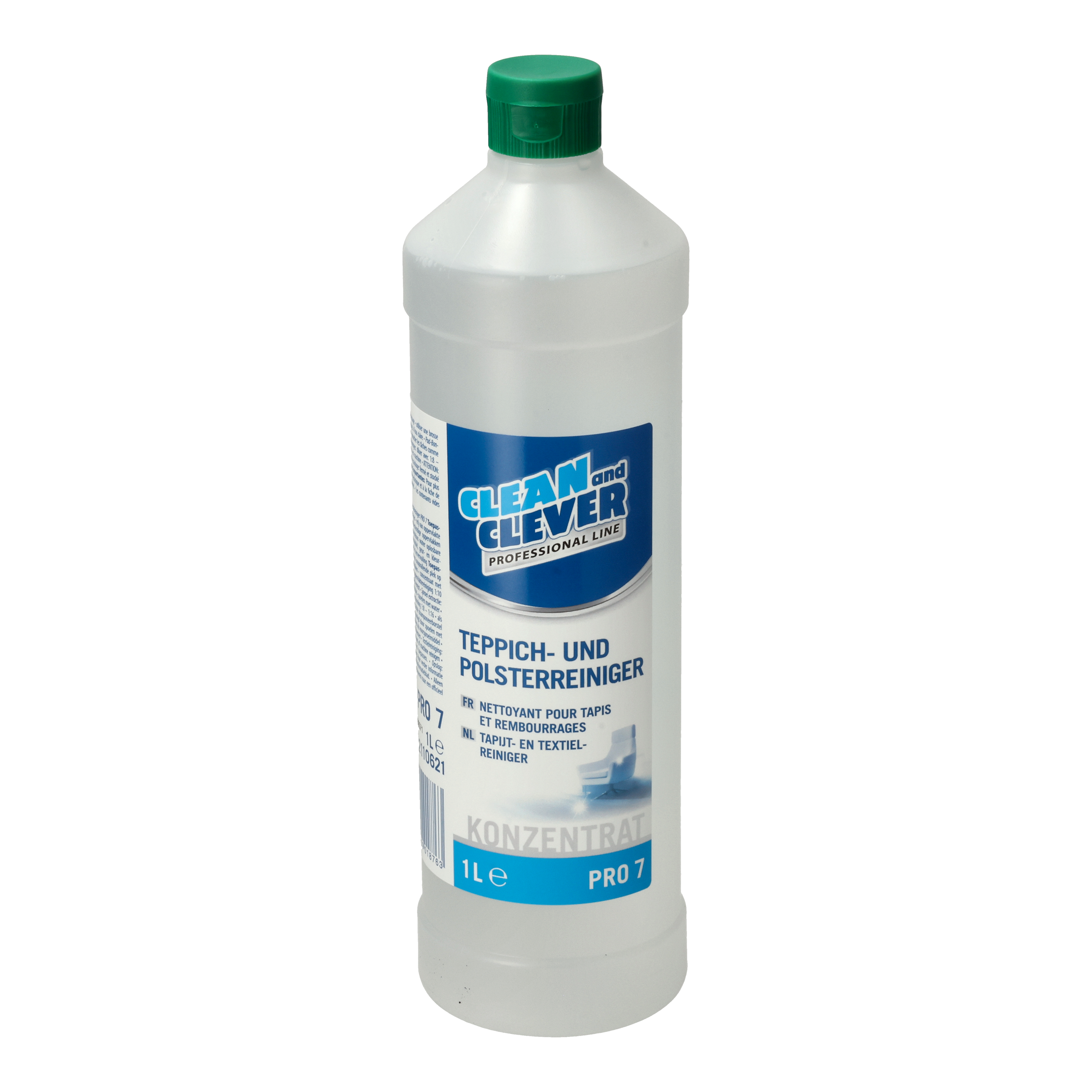 Ein Bild von CLEAN and CLEVER PROFESSIONAL Teppich- & Polsterreiniger PRO7 - 1 Liter