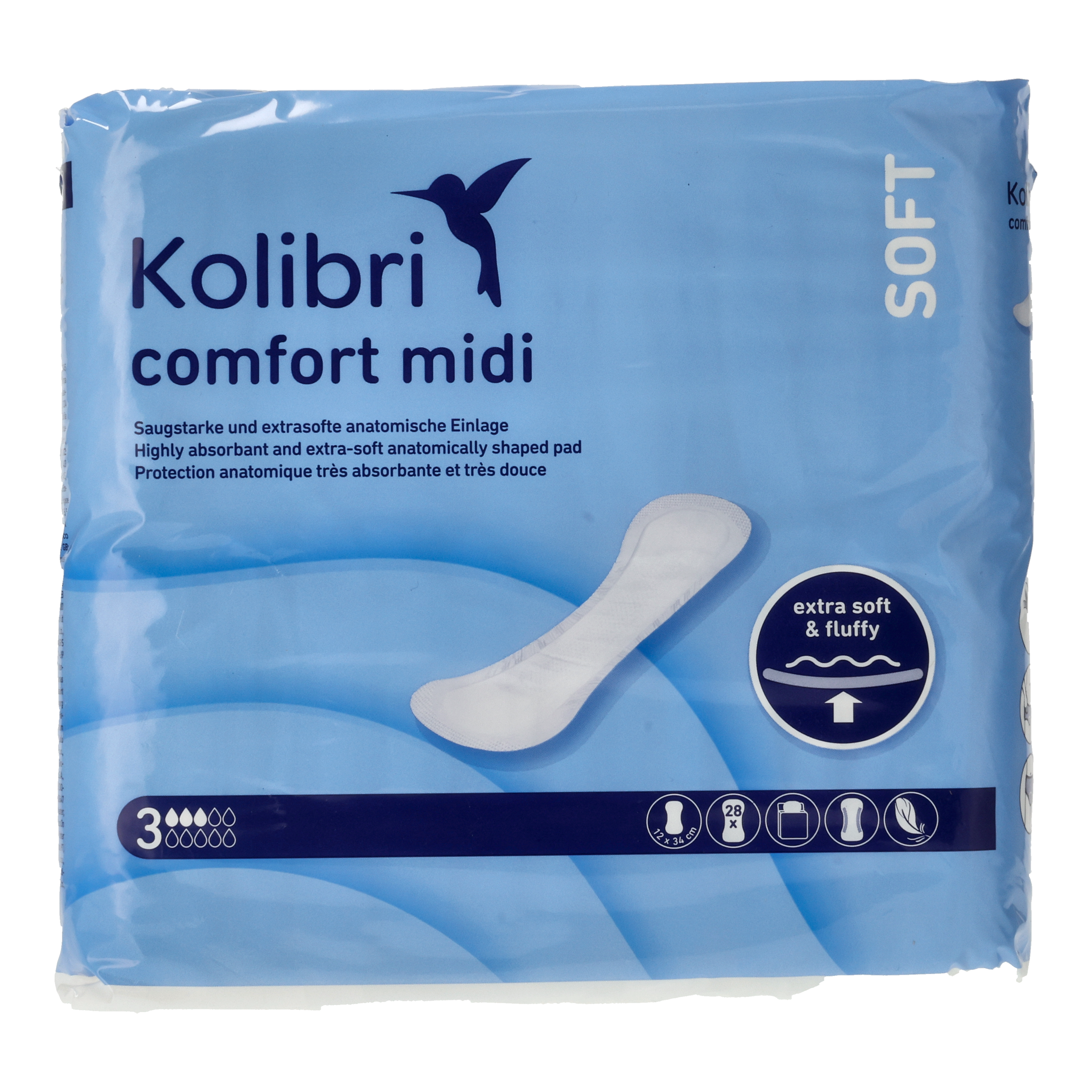 Ein Bild von Kolibri comfort SOFT Einlage - midi