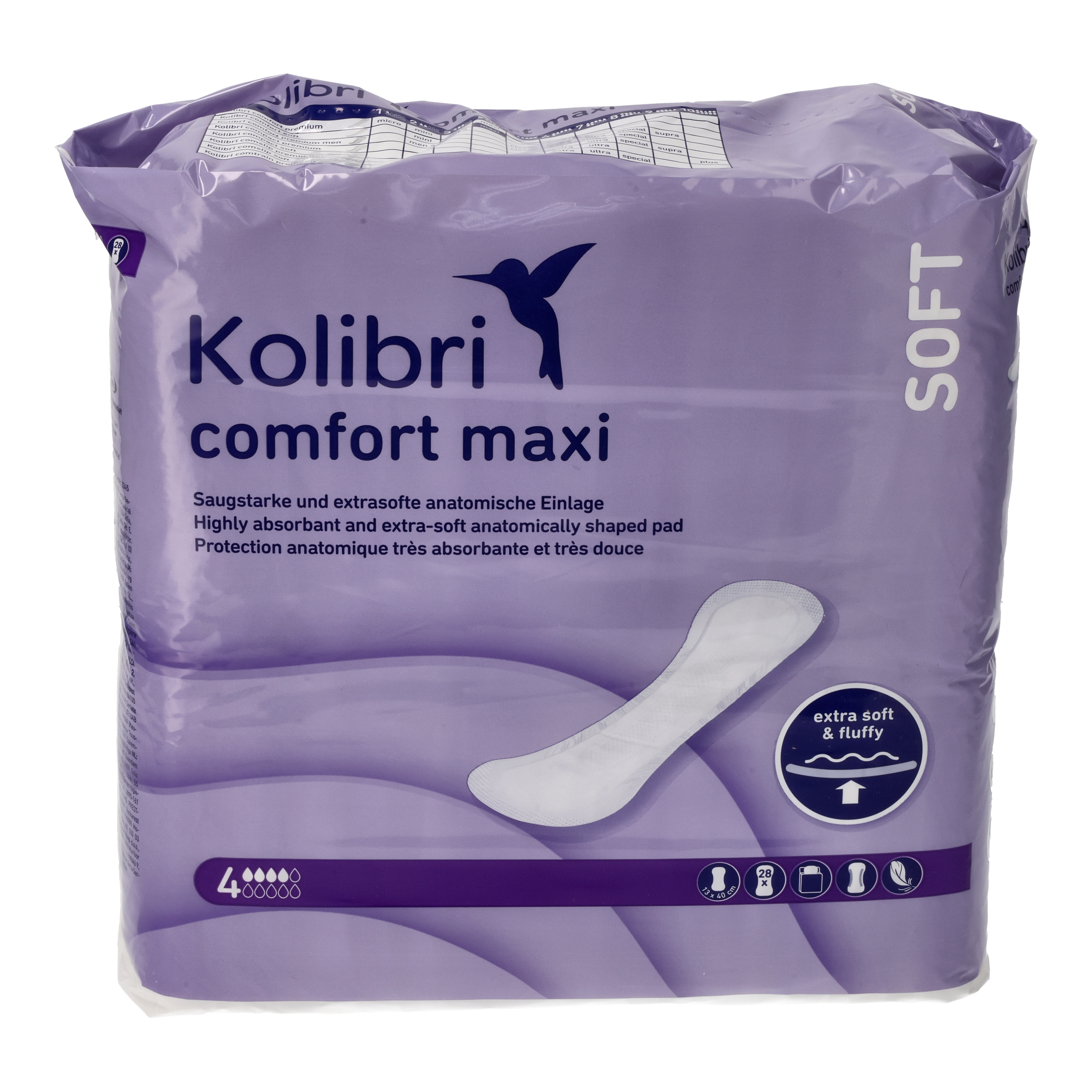 Ein Bild von Kolibri comfort SOFT Einlage - Maxi