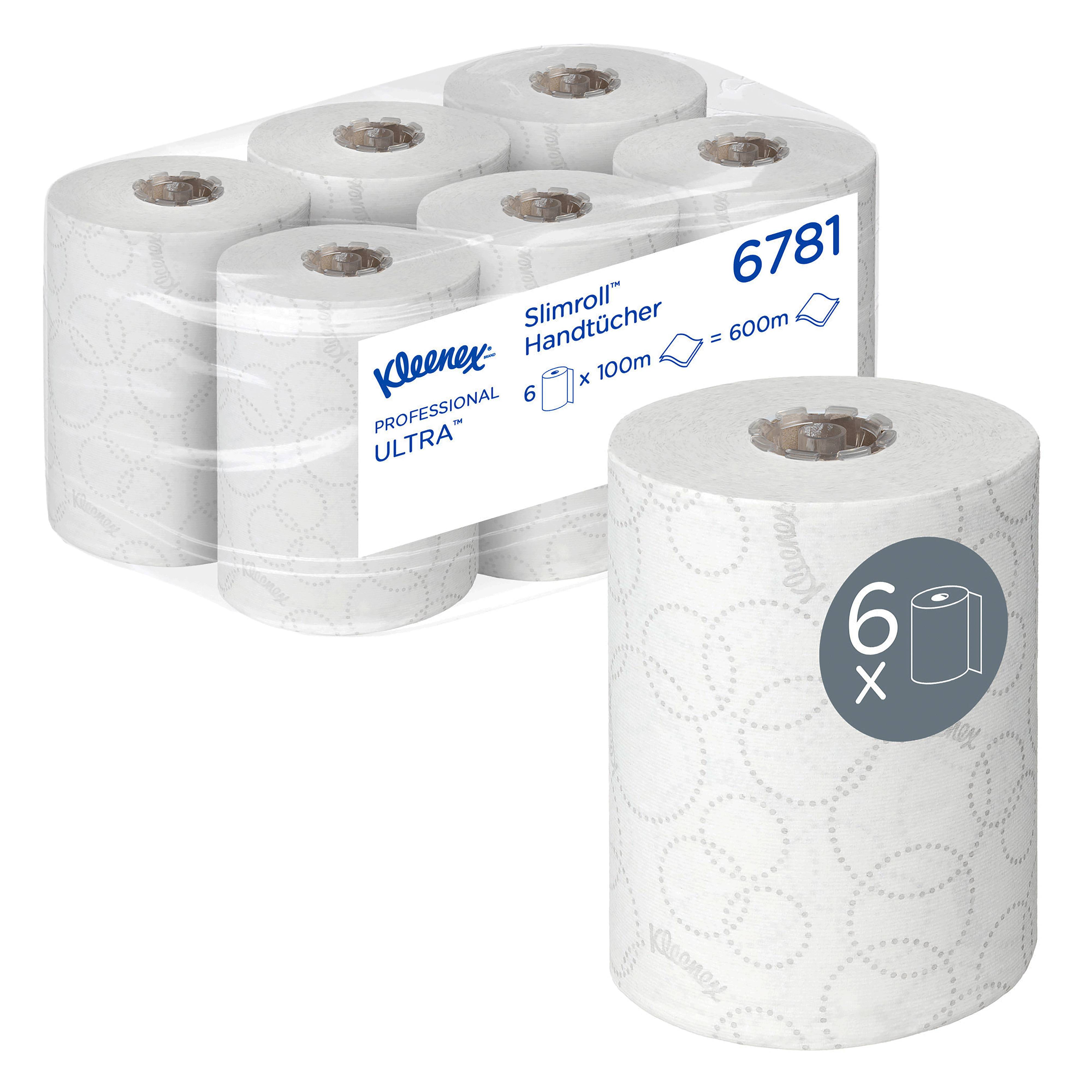 Ein Bild von Kleenex Ultra SLIMROLL Handtuchrolle weiß - 19,8 cm