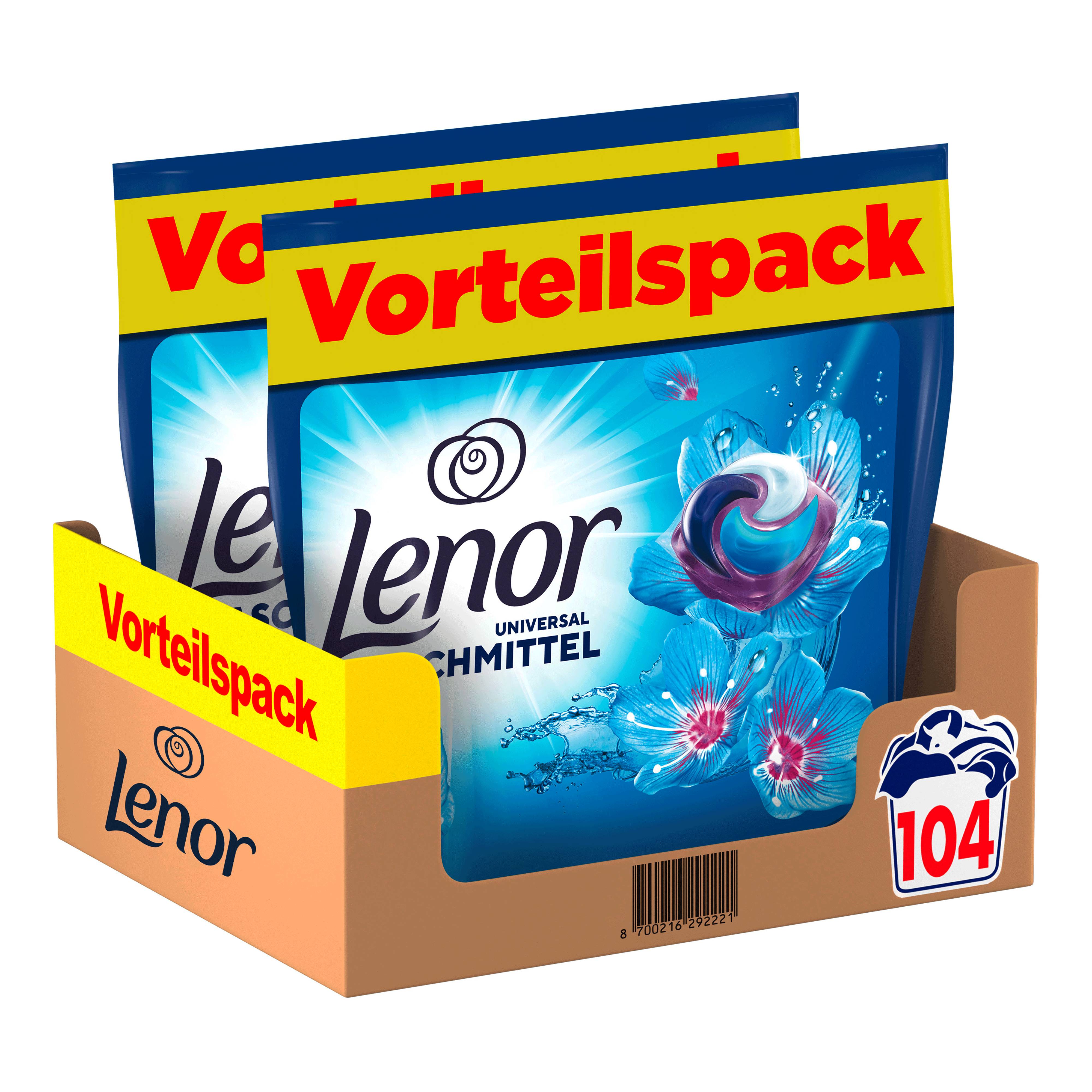 Ein Bild von Lenor Aprilfrisch Waschmittel PODS Universal - 2 x 52 Pods